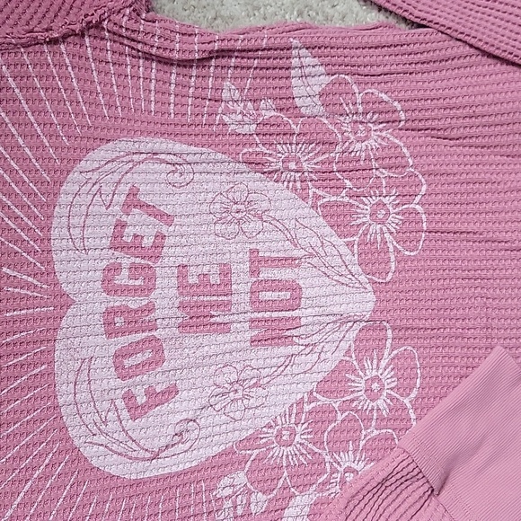 Free People forget me not long sleeve t-shirt in wine - Picture 3 of 7